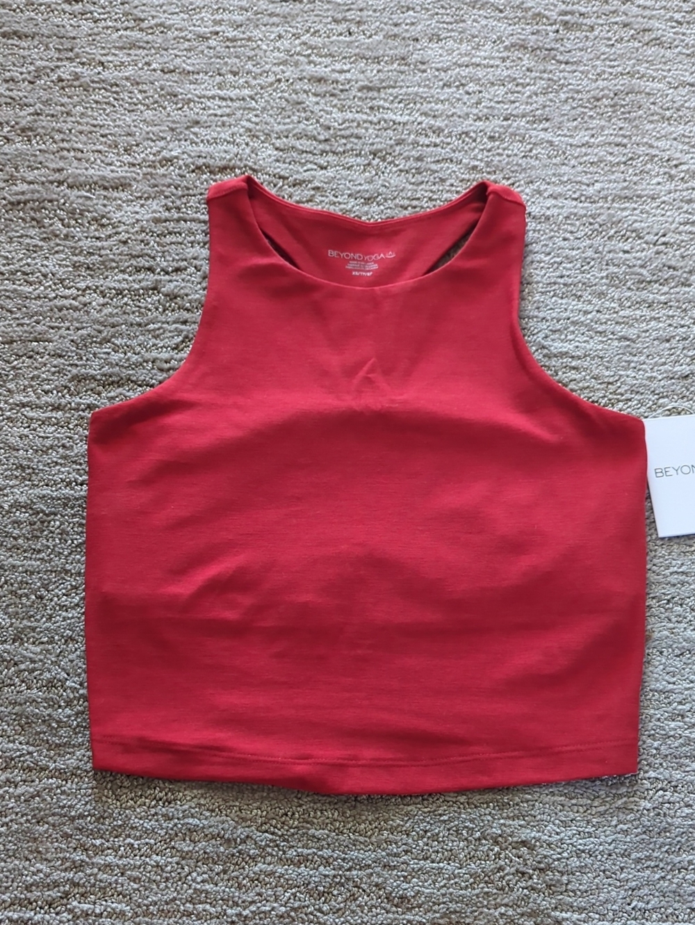 Beyond Yoga Red Cropped Tank - NWT